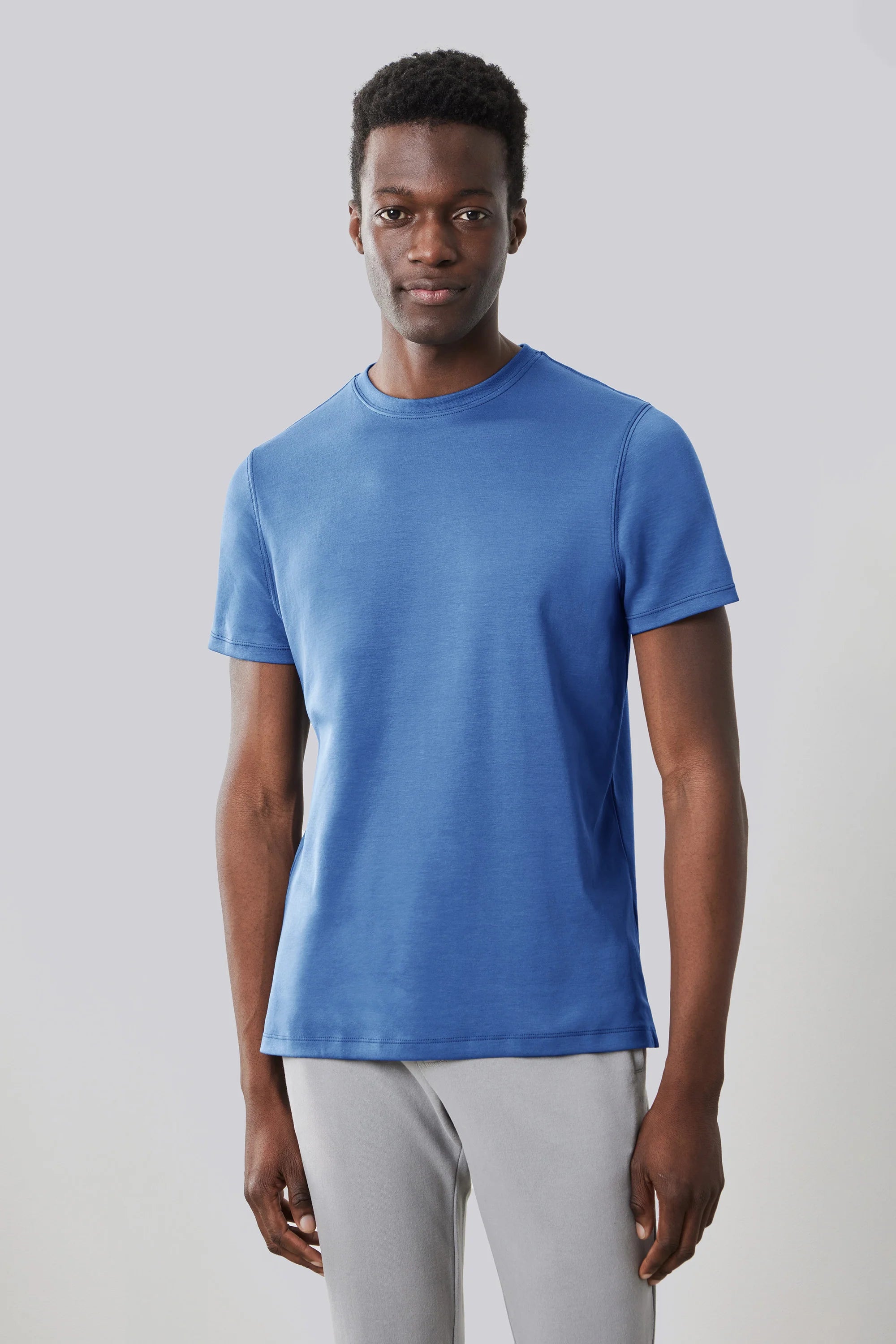 Men's Solid-Color Block Shirts for a Bold StatementRobert Barakett Bijou Blue Georgia SS T Shirt - 23336 Men's Solid-Color Block Shirts for a Bold StatementRobert Barakett Bijou Blue Georgia SS T Shirt - 23336