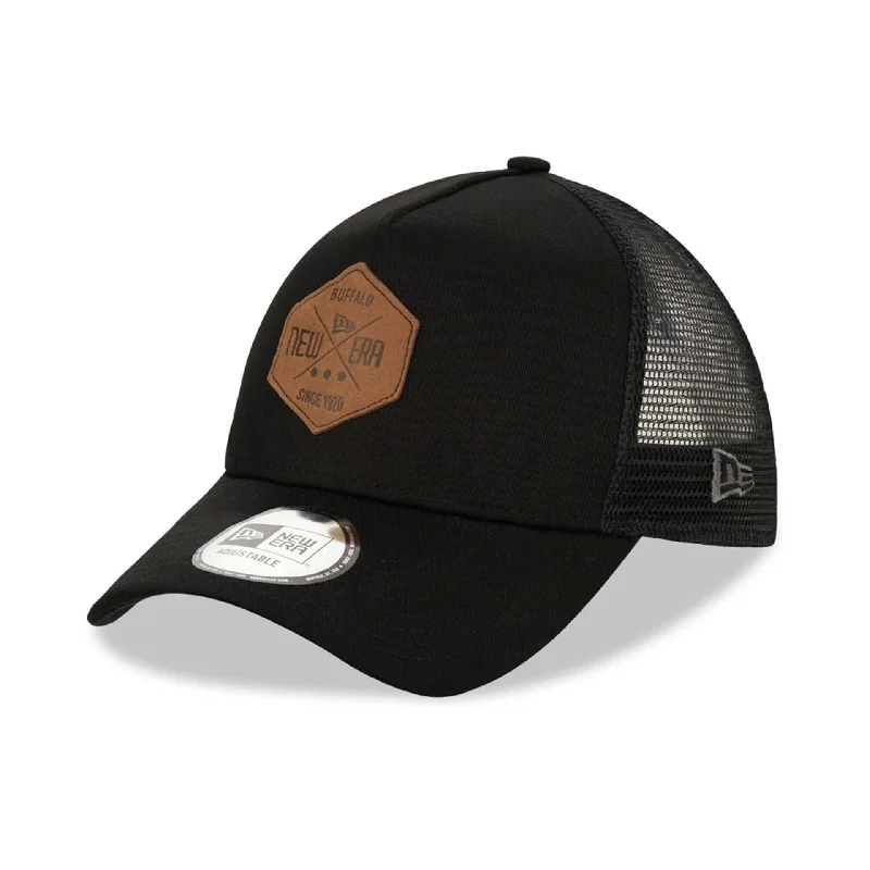 Youth Snapback HatsNew Era Patch Black A-Frame Trucker Cap