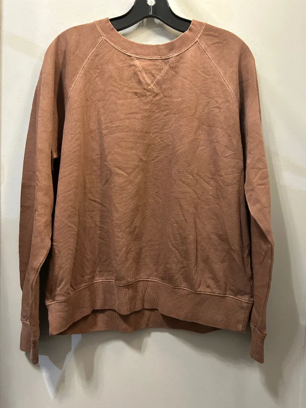 Men's Hoodies for Mild WeatherSweatshirt Crewneck By Old Navy In Brown, Size: M