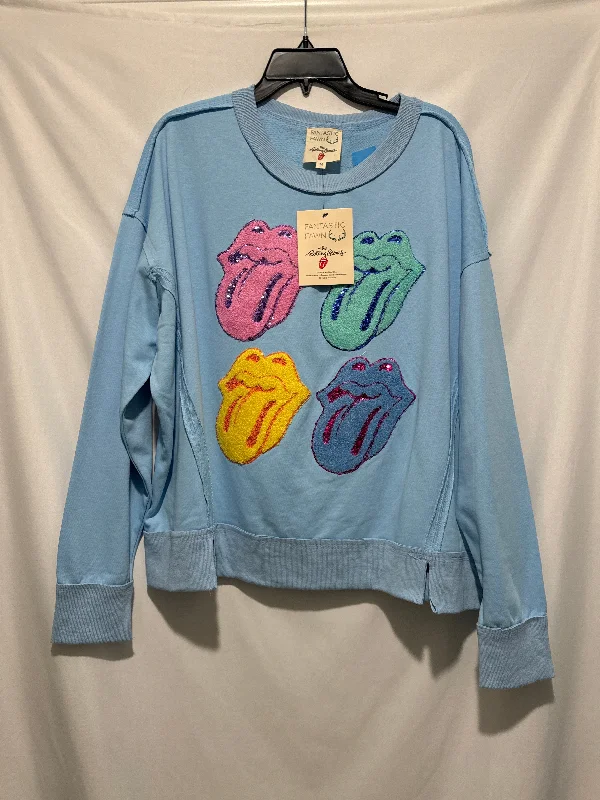 Men's Hoodies with Quick-Dry FabricSweatshirt Crewneck By Fantastic Fawn In Blue, Size: M Men's Hoodies with Quick-Dry FabricSweatshirt Crewneck By Fantastic Fawn In Blue, Size: M