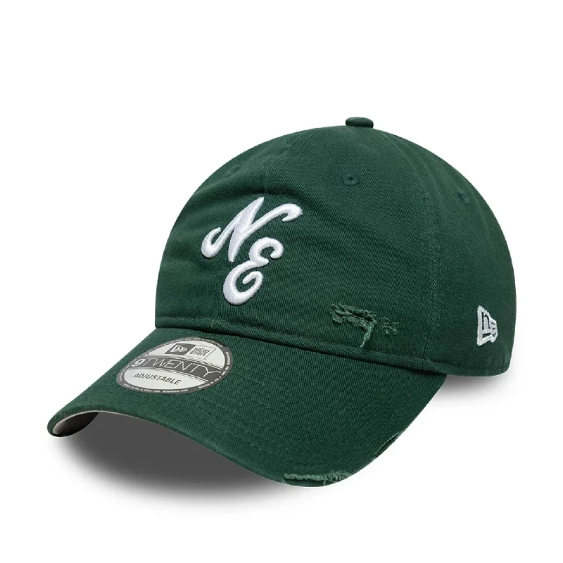 Reversible Sun HatsNew Era Distressed Dark Green 9TWENTY Adjustable Cap
