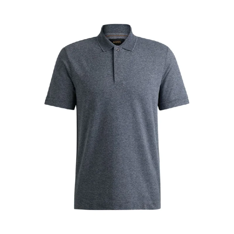 Men's Shirts with Double-Breasted DesignsRegular-fit polo shirt in moulin cotton and silk Men's Shirts with Double-Breasted DesignsRegular-fit polo shirt in moulin cotton and silk