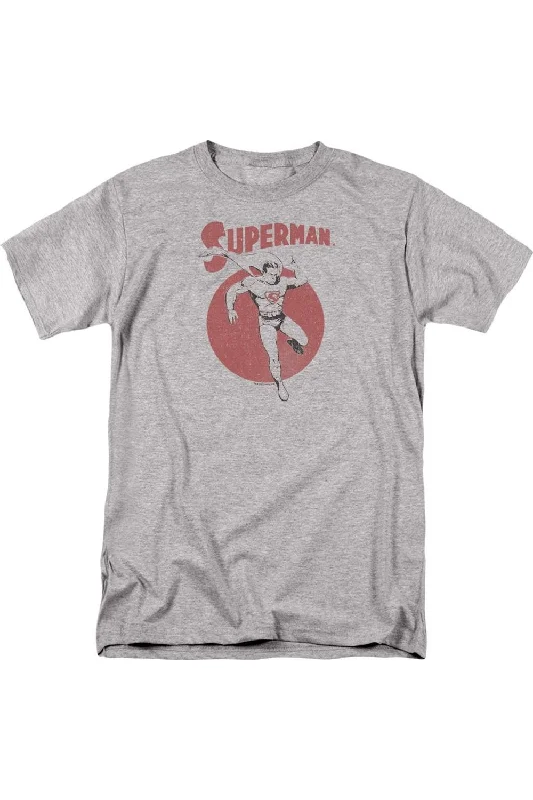 Men's Shirts with Chest PocketsSuperman Vintage Sphere Short Sleeve Adult Tee / T-Shirt