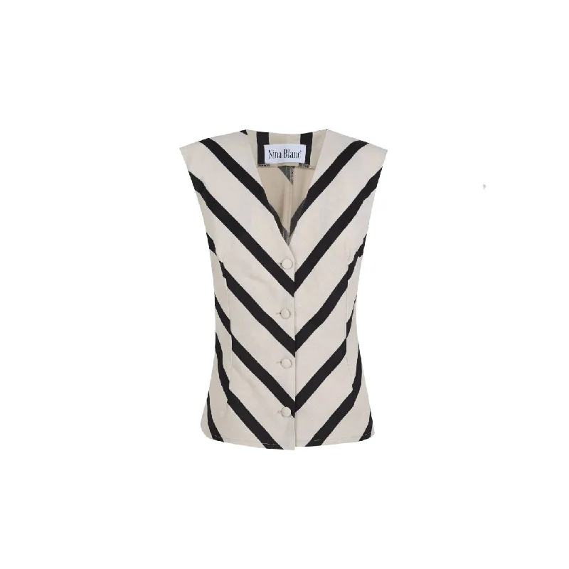 Luxurious Men's Cashmere CoatsTHE BLACK STRICIA VEST