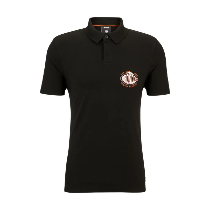 Men's Shirts with Embellished HemlinesBOSS x NFL cotton-piqu polo shirt with collaborative branding Men's Shirts with Embellished HemlinesBOSS x NFL cotton-piqu polo shirt with collaborative branding