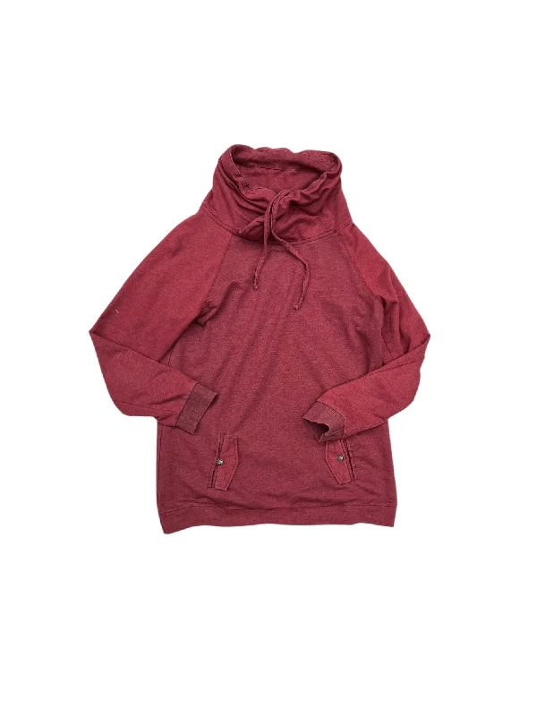 Comfortable Men's Fleece HoodiesSweatshirt Collar By Relativity In Maroon, Size: L Comfortable Men's Fleece HoodiesSweatshirt Collar By Relativity In Maroon, Size: L