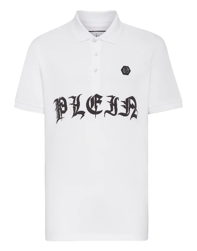 Men's Shirts with Hidden PocketsSlim Fit Piquet Polo Shirt SS Gothic Plein
