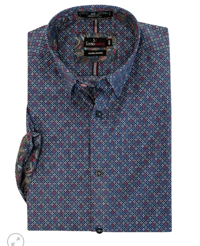 Men's Floral Print Shirts for Spring and SummerSotto Sopra Short Sleeve Sport Shirt - 534375 9000 Men's Floral Print Shirts for Spring and SummerSotto Sopra Short Sleeve Sport Shirt - 534375 9000