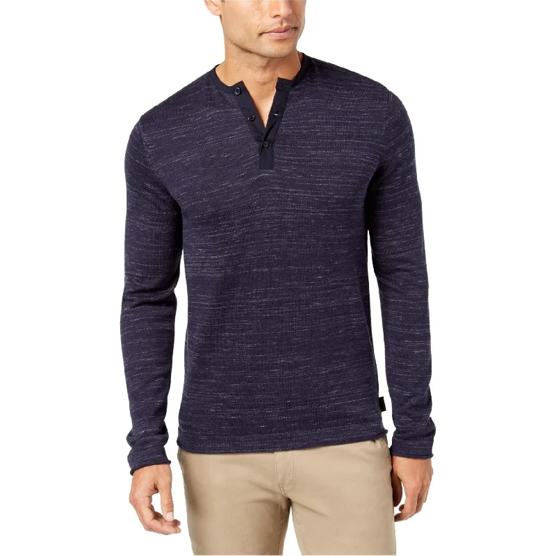 Men's Sweaters with Button-Up CollarsCalvin Klein Mens Heathered Henley Sweater, Blue, XX-Large Men's Sweaters with Button-Up CollarsCalvin Klein Mens Heathered Henley Sweater, Blue, XX-Large