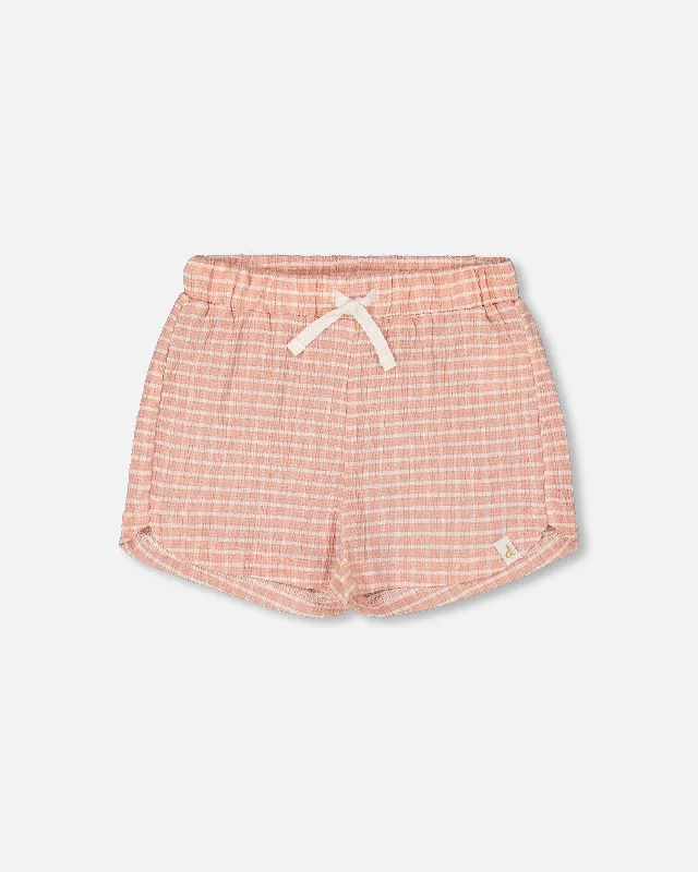 Men's Active Short Pants for SportsCrinkle Short Light Old Pink
