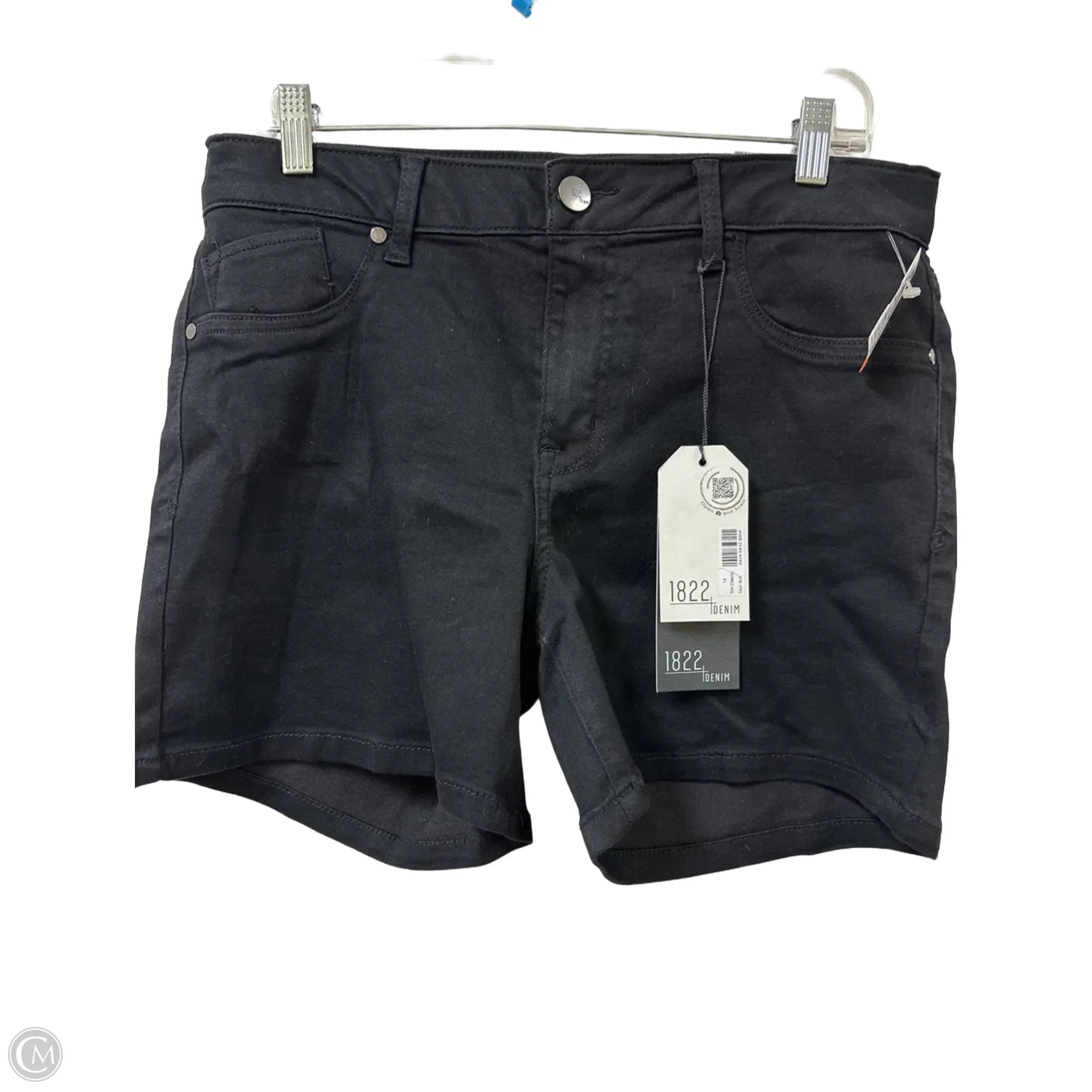 Men's Summer-Ready Linen and Cotton ShortsShorts By 1822 Denim In Black Denim, Size: 14 Men's Summer-Ready Linen and Cotton ShortsShorts By 1822 Denim In Black Denim, Size: 14