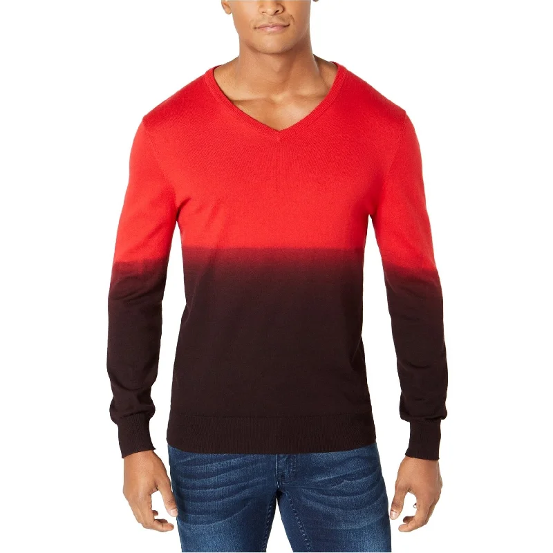 Men's Sweaters with Low-Neck DesignsI-N-C Mens Dip Dye Knit Sweater