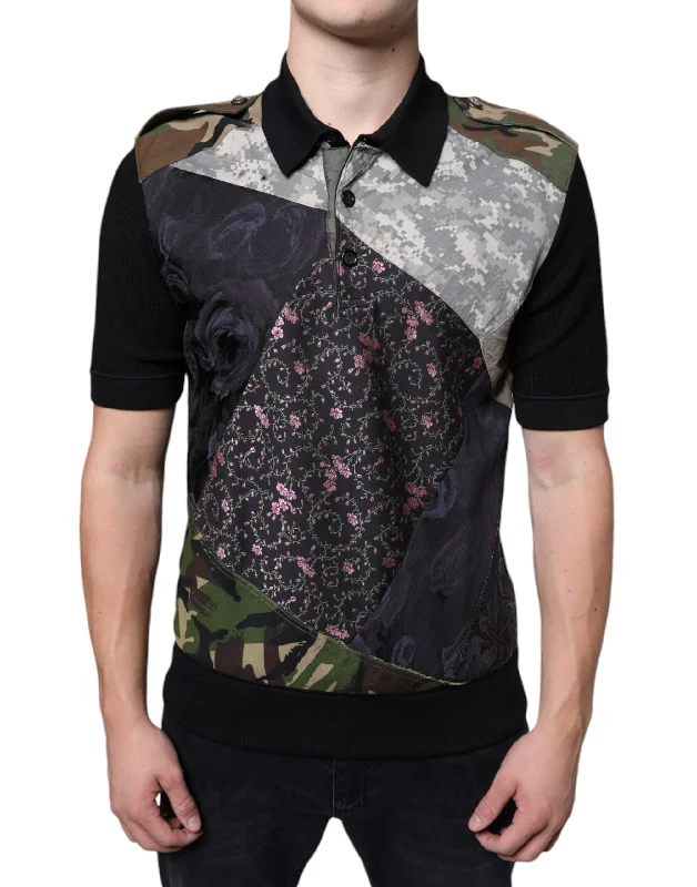 Men's Shirts with Plaid PatternsDolce & Gabbana multi Camouflage Patchwork Silk Polo Men's T-shirt Men's Shirts with Plaid PatternsDolce & Gabbana multi Camouflage Patchwork Silk Polo Men's T-shirt