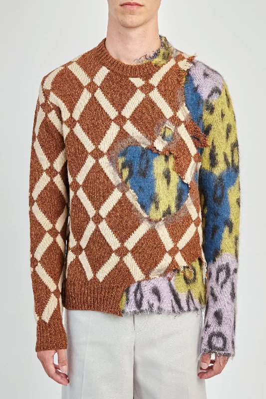 Men's Coats for BikingMarni Combination Sweater in Brown