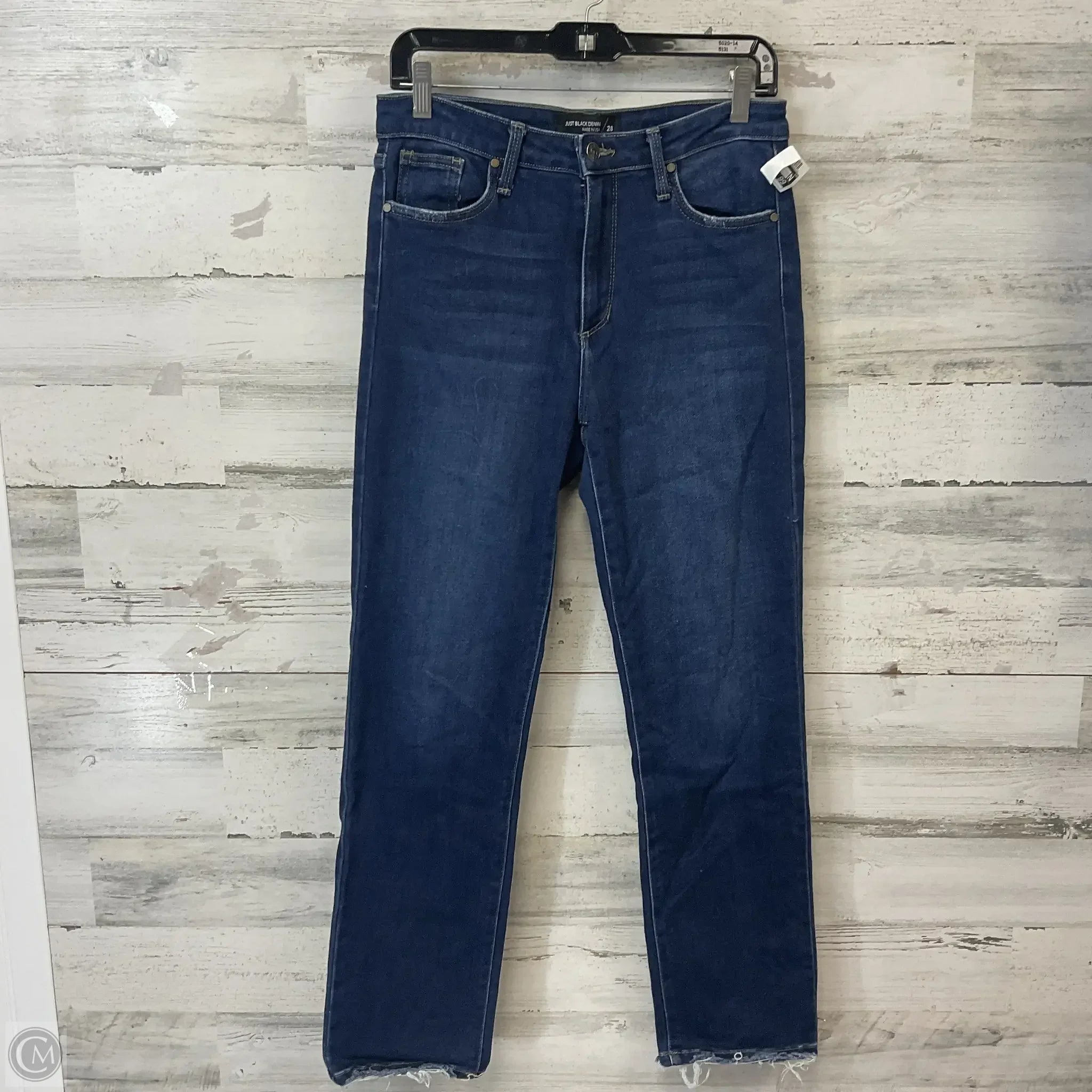 Designer Men's JeansJeans Straight By Just Black In Blue Denim, Size: 6