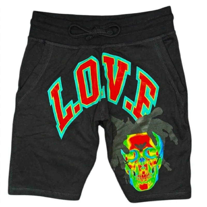 Fast-Drying and Water-Resistant Men's Swim ShortsSkull Shorts In Black