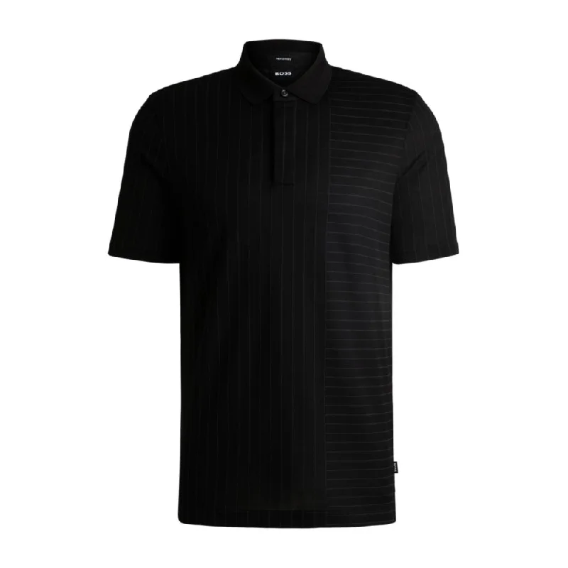 Men's Shirts with Button-Down CollarsMercerized-cotton polo shirt with mixed stripes Men's Shirts with Button-Down CollarsMercerized-cotton polo shirt with mixed stripes