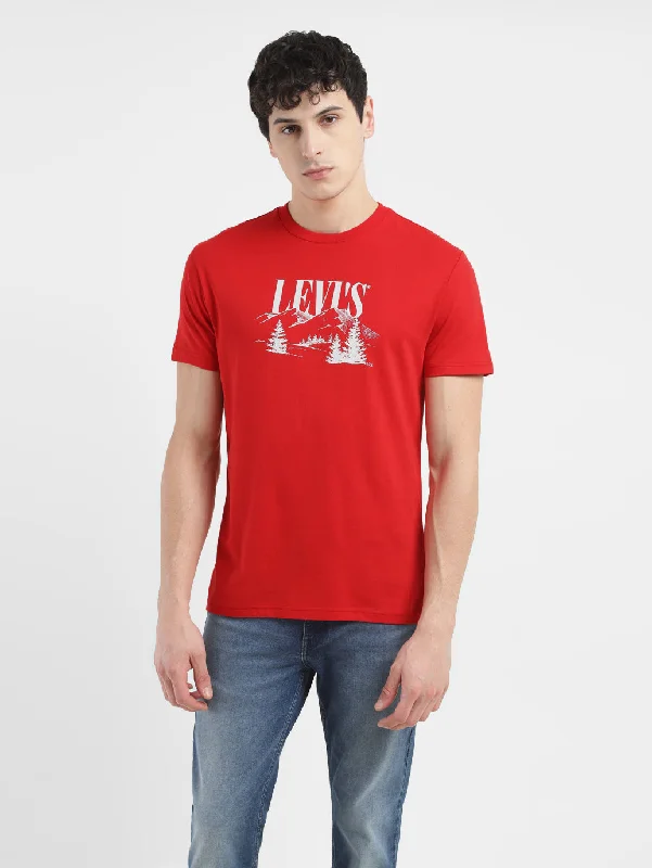 Men's Shirts for Beach OutingsMen's Graphic Print Crew Neck T-shirt