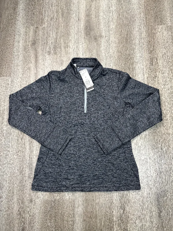 Men's Hoodies with EmbroideryAthletic Sweatshirt Collar By Adidas In Grey, Size: M