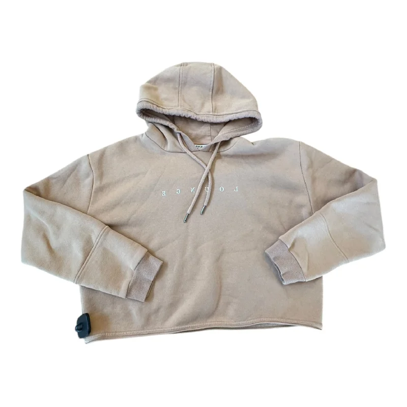 Men's Hoodies for Big and TallSweatshirt Hoodie By LOUNGE In Brown, Size: M