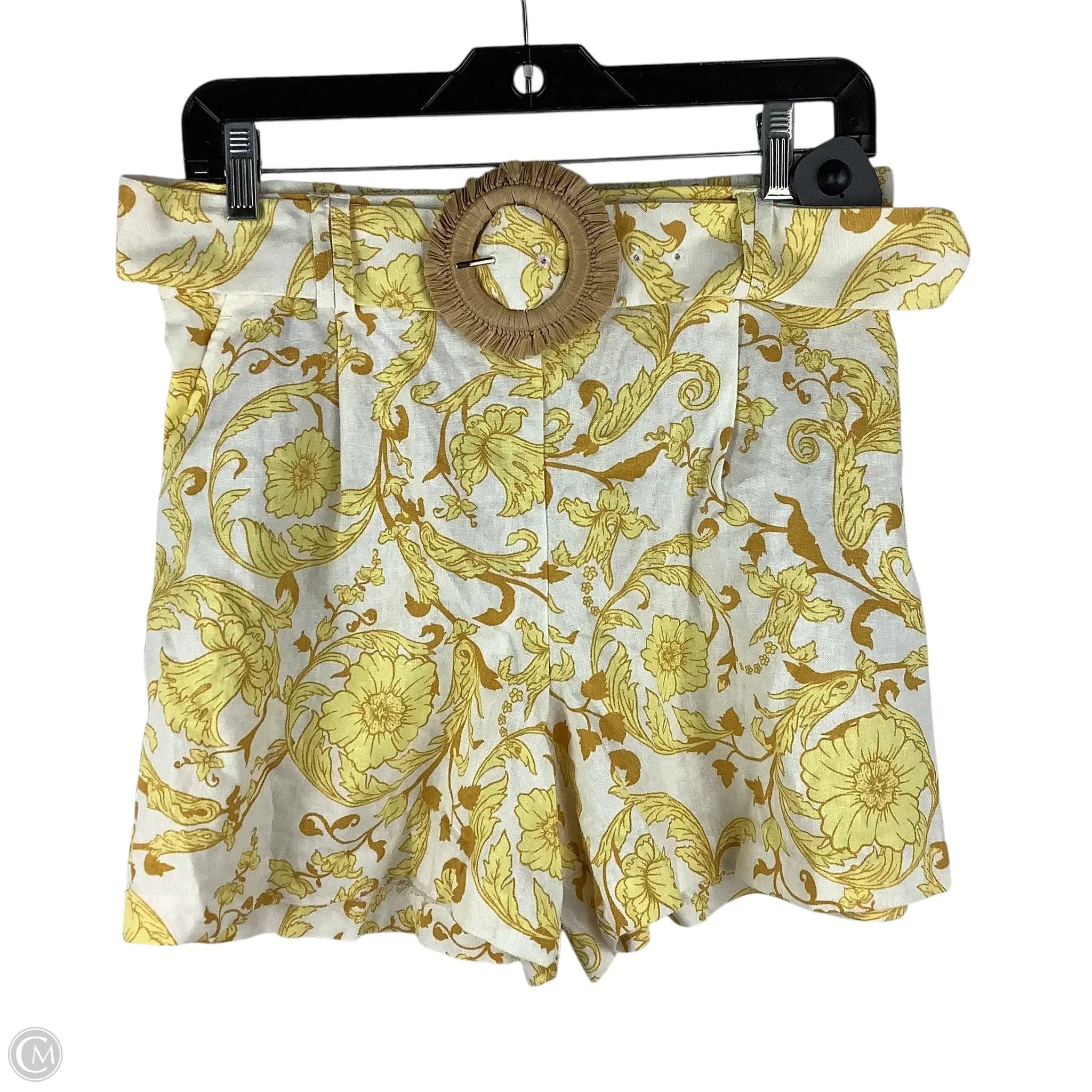 Men's Elastic Waistband ShortsShorts Designer By Cmc In Yellow, Size: 8