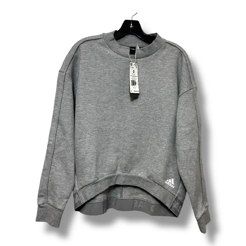 Men's Hoodies for WorkoutSweatshirt Crewneck By Adidas In Grey, Size: S