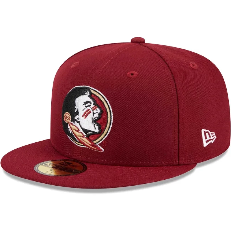 Trendy Work HatsNew Era Seminole Logo 59Fifty Fitted Cap - Garnet