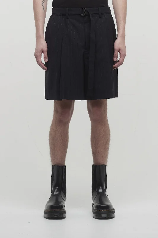 Men's Coats for Cold WeatherSacai Chalk Stripe Shorts in Navy