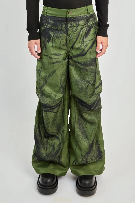 Men's Coats for All SeasonsJean Paul Gaultier Nylon Printed Cargo Pant