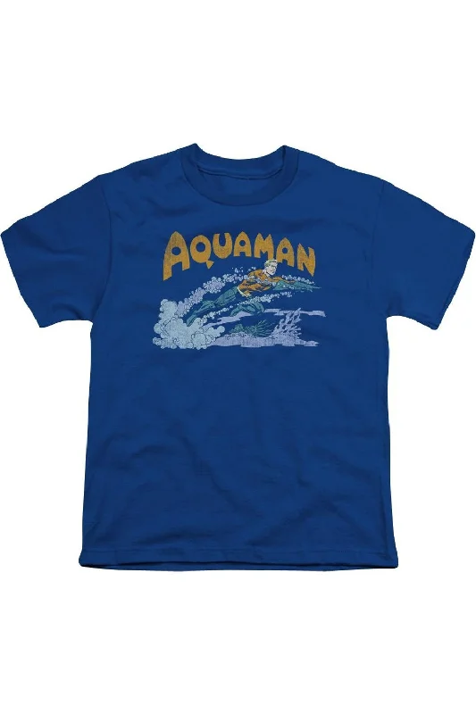 Men's Shirts with Hidden PocketsDC Comics Aquaman Swim Short Sleeve Youth Tee / T-Shirt Men's Shirts with Hidden PocketsDC Comics Aquaman Swim Short Sleeve Youth Tee / T-Shirt