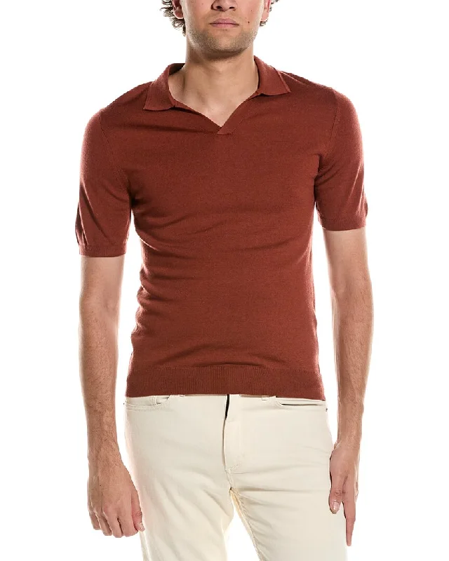 Men's Shirts with Embellished CollarsReiss Duchie Merino Wool Open Collar Polo Shirt Men's Shirts with Embellished CollarsReiss Duchie Merino Wool Open Collar Polo Shirt