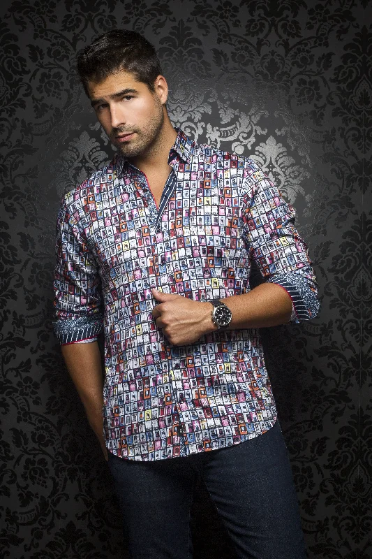 Men's Plaid Shirts for a Country CharmAu Noir Sport Shirt - Portas,red multi