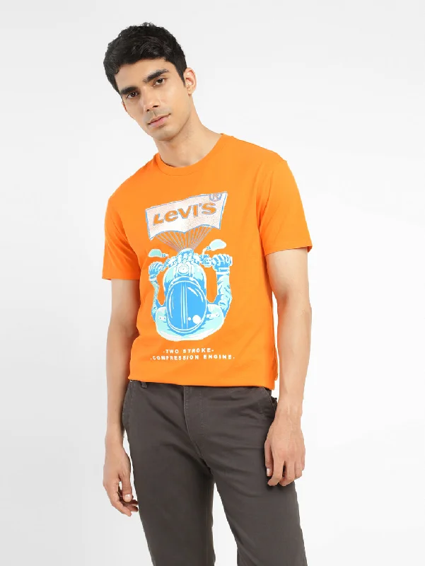 Men's Shirts with Antimicrobial TreatmentMen's Graphic Print Crew Neck T-shirt