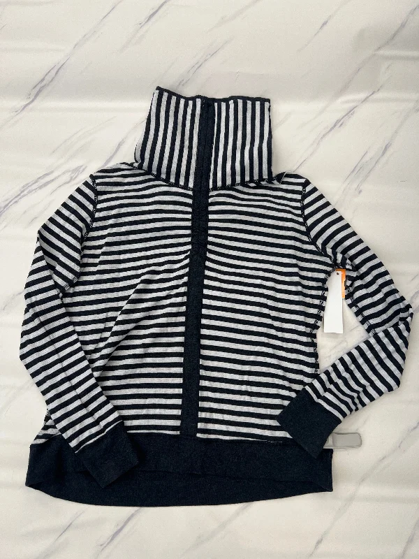 Men's Hoodies with DrawstringsAthletic Sweatshirt Collar By Lululemon In Striped Pattern, Size: 10 Men's Hoodies with DrawstringsAthletic Sweatshirt Collar By Lululemon In Striped Pattern, Size: 10