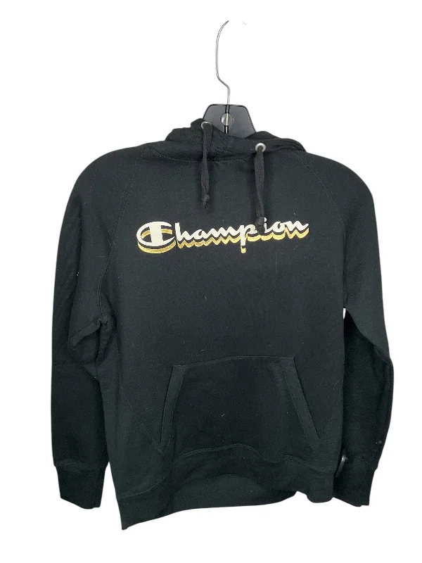 Men's Hoodies for SnowboardingSweatshirt Hoodie By Champion In Black, Size: S
