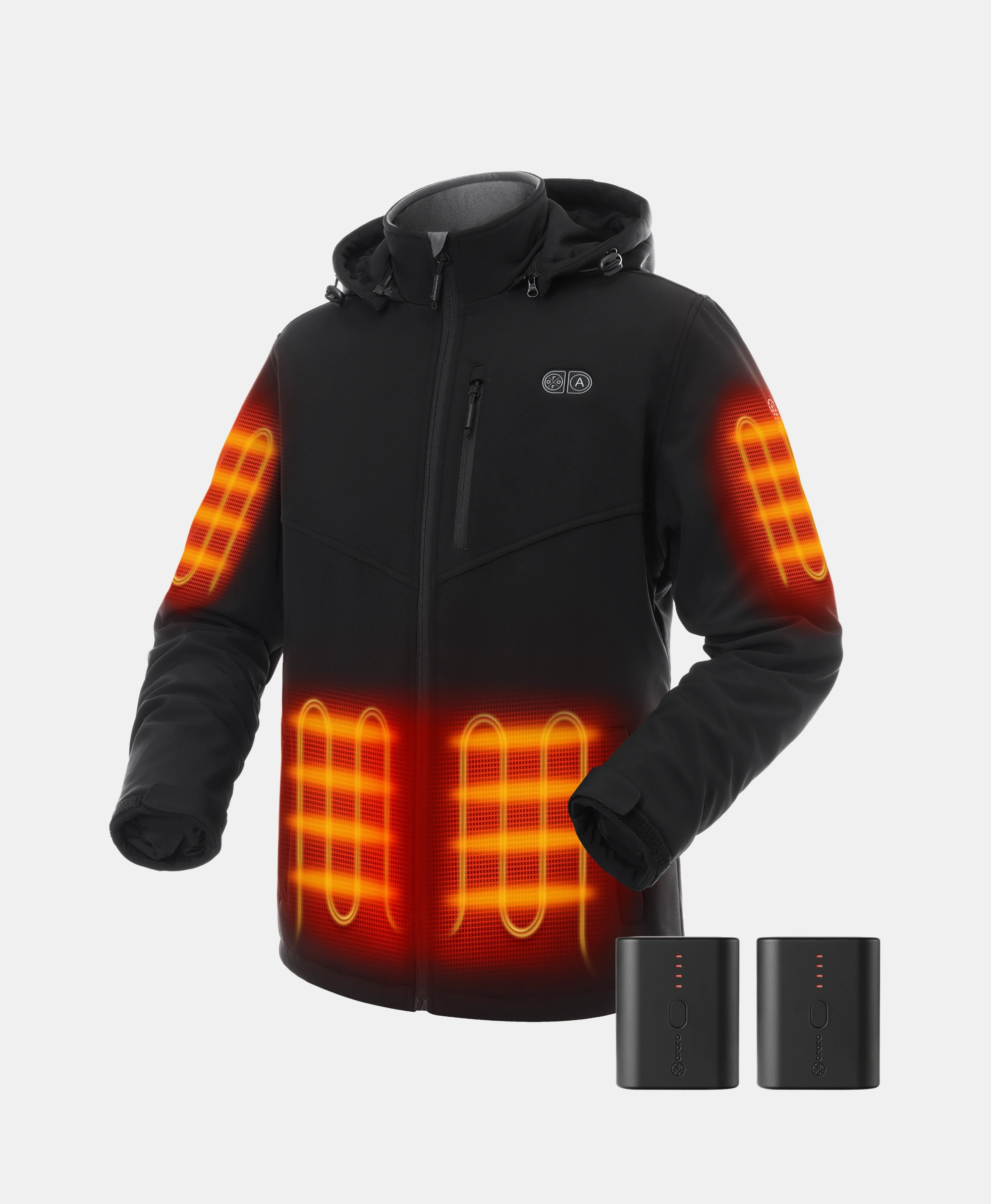 Men's Coats with Wind-Resistant FabricBundle Deal - Men's Heated Dual Control Jacket (Pocket Heating) & Extra Mini 5K Battery