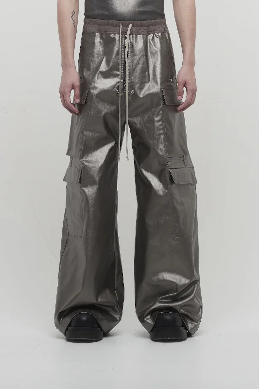 Men's Coats with Velcro ClosuresRick Owens Cargo Belas in Gun Metal