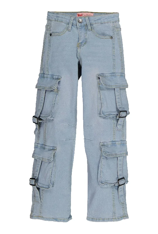 Everyday Men's JeansGirls Cargo Pocket Straight Leg Jeans