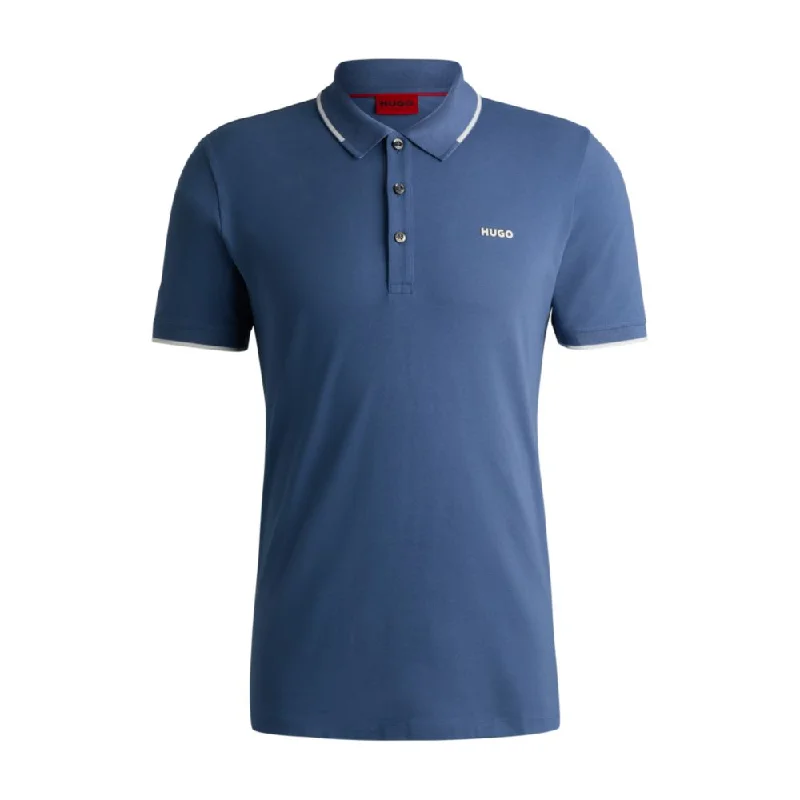 Men's Shirts for FishingStretch-cotton slim-fit polo shirt with printed logo