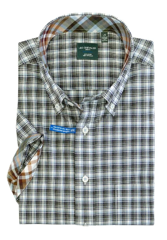 Men's Unique Dress Shirts for a Statement Look100% Cotton Non-Iron Regular Fit Plaid Sport Shirt Short Sleeve 524382 Men's Unique Dress Shirts for a Statement Look100% Cotton Non-Iron Regular Fit Plaid Sport Shirt Short Sleeve 524382
