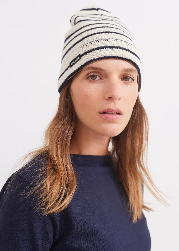 Vibrant Baseball HatsStriped sailor hat - in pure new wool (ECRU/MARINE)