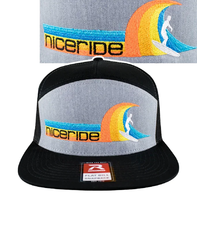 Relaxed Beanie Hats"Tasty Waves" 7 Panel Trucker Baseball Cap