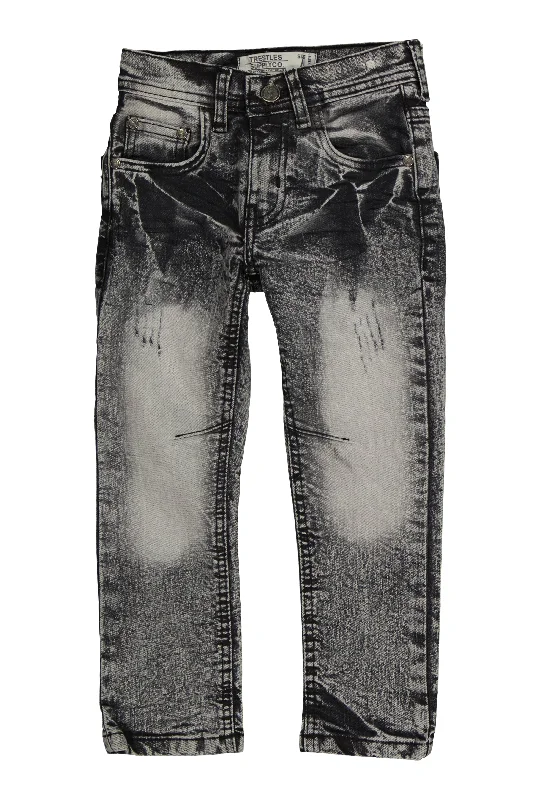 Wide-Leg Men's JeansLittle Boys Acid Wash Straight Leg Jeans