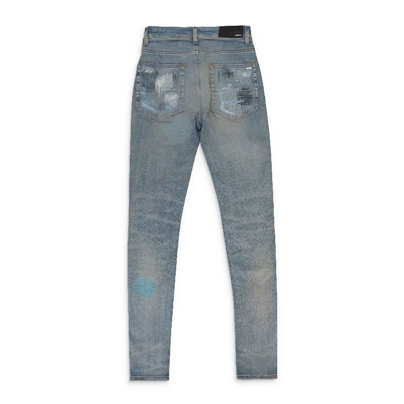 Zip-Fly Men's JeansALL OVER REPAIR CLAY INDIGO JEANS