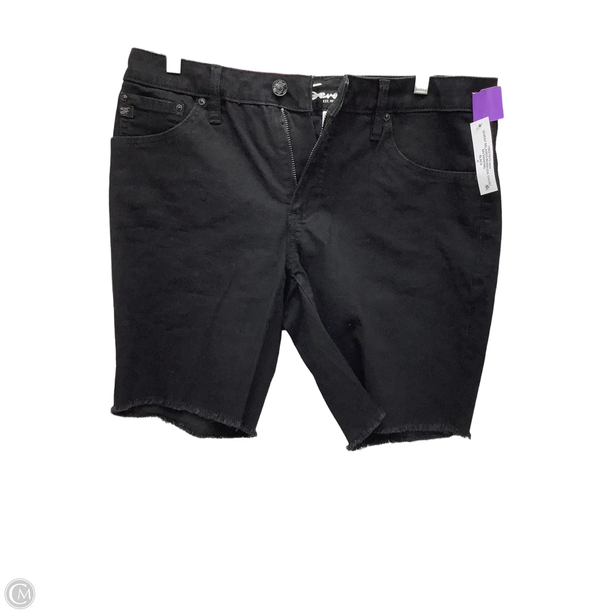 High-Quality and Long-Lasting Men's Denim ShortsShorts By Seven 7 In Black Denim, Size: 6 High-Quality and Long-Lasting Men's Denim ShortsShorts By Seven 7 In Black Denim, Size: 6
