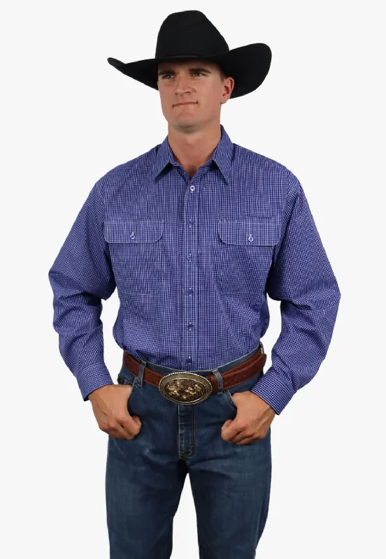 Men's Big and Tall Shirts for Added ComfortBisley Mens Long Sleeve Checked Shirt