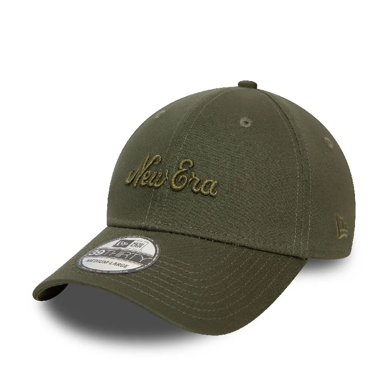 Elegant Derby CapsNew Era Script Green 39THIRTY Stretch Fit Cap