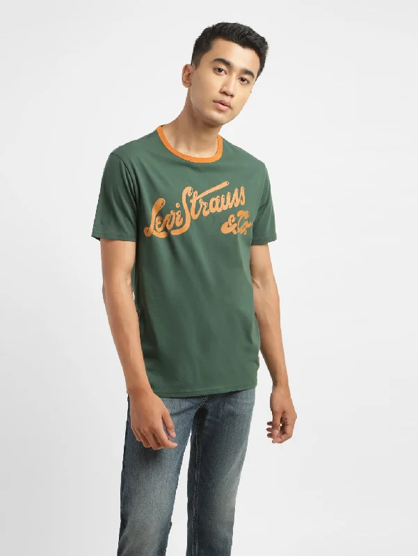 Men's Shirts with Graphic SleevesMen's Brand Logo Crew Neck T-shirt