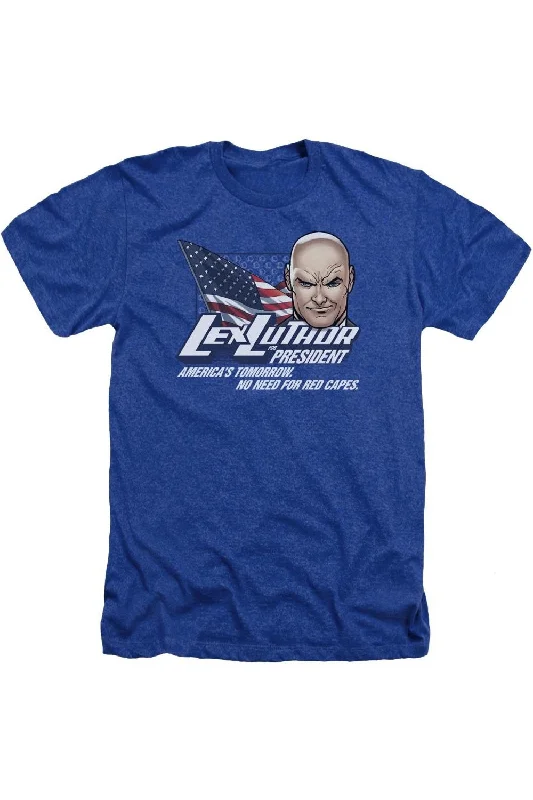 Men's Shirts with Appliqué DetailsSuperman Lex For President Adult Heather Tee / T-Shirt Men's Shirts with Appliqué DetailsSuperman Lex For President Adult Heather Tee / T-Shirt