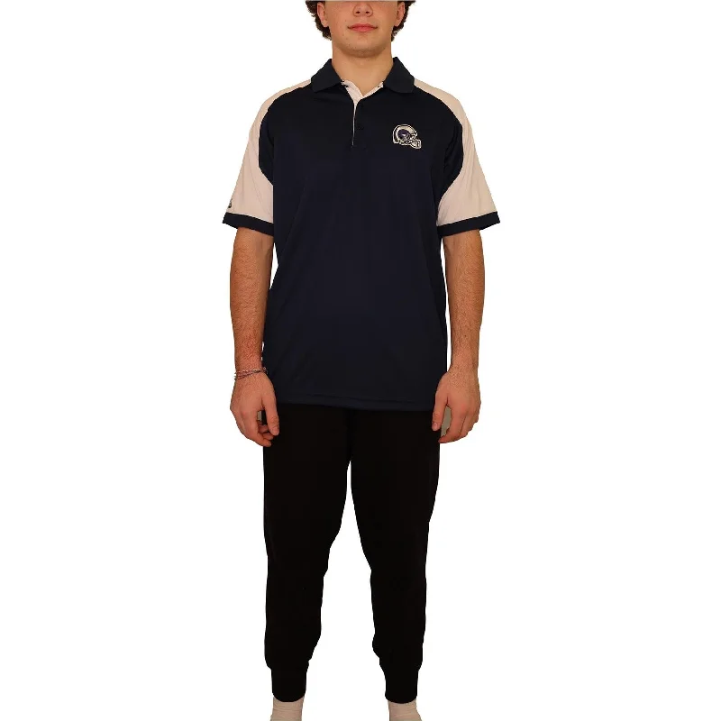 Men's Shirts with French CuffsAntigua Mens L.A. Rams Rugby Polo Shirt, Blue, Large